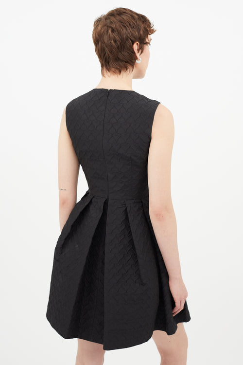 Red Valentino Black Heart Pleated Dress