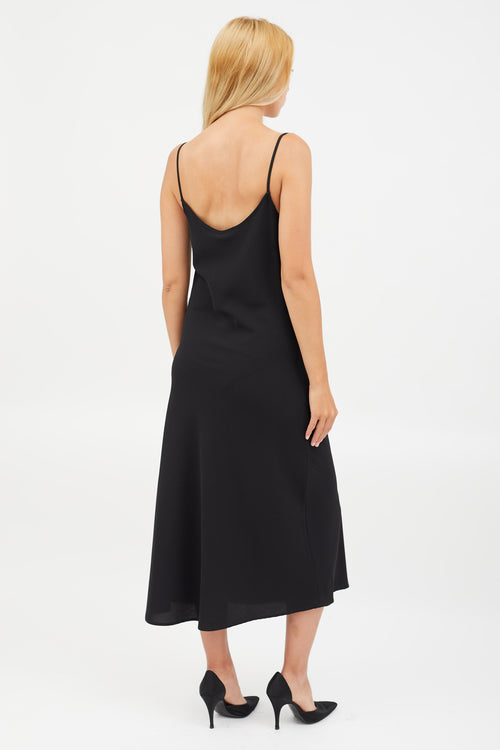 Red Valentino Black Spaghetti Strap Maxi Dress