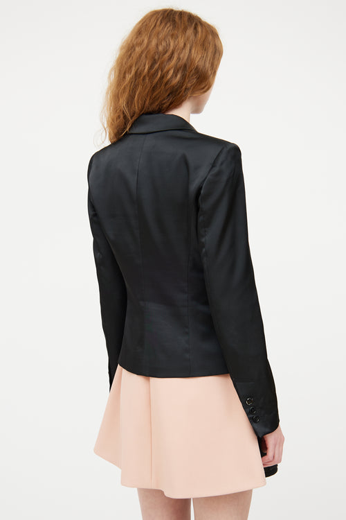 Red Valentino Black Satin Blazer