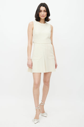 Red Valentino Cream Buckle Dress