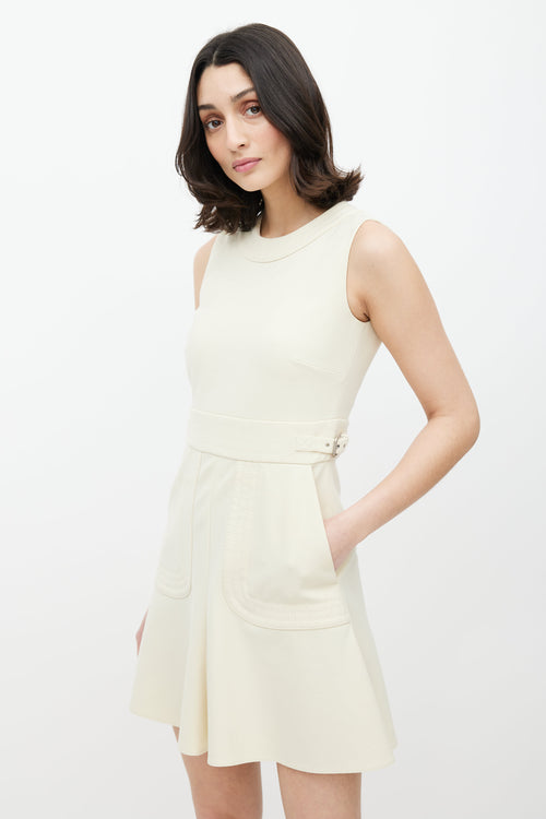 Red Valentino Cream Buckle Dress