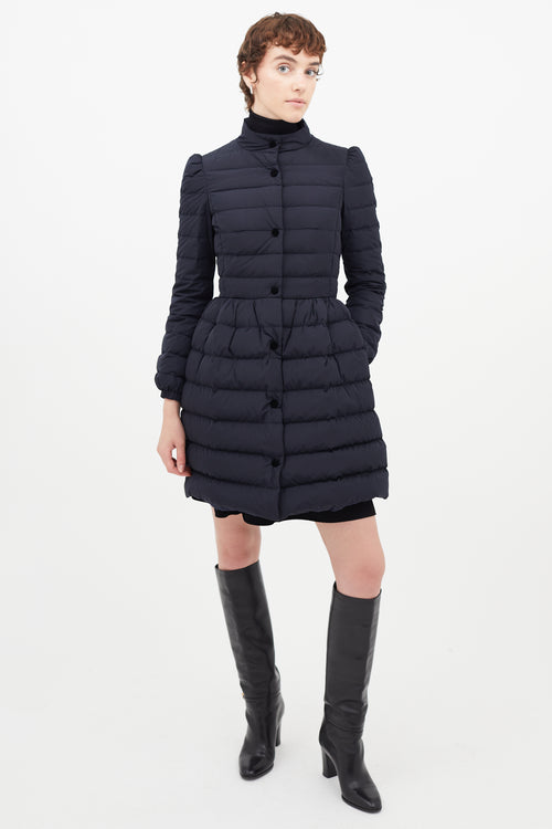 Red Valentino Navy Quilted Puffer Jacket