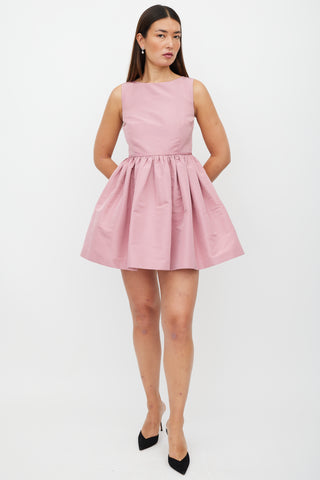 Red Valentino Pink Ruffled Mini Dress