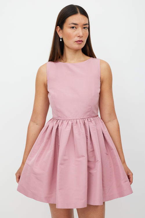 Red Valentino Pink Ruffled Mini Dress