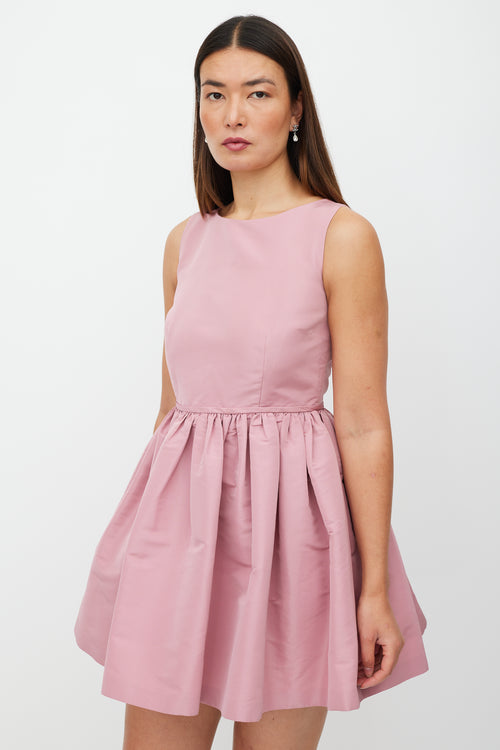 Red Valentino Pink Ruffled Mini Dress