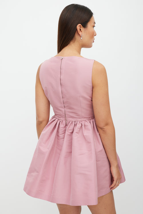 Red Valentino Pink Ruffled Mini Dress