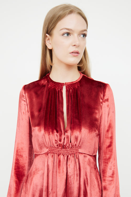 Red Valentino Red Velvet Dress