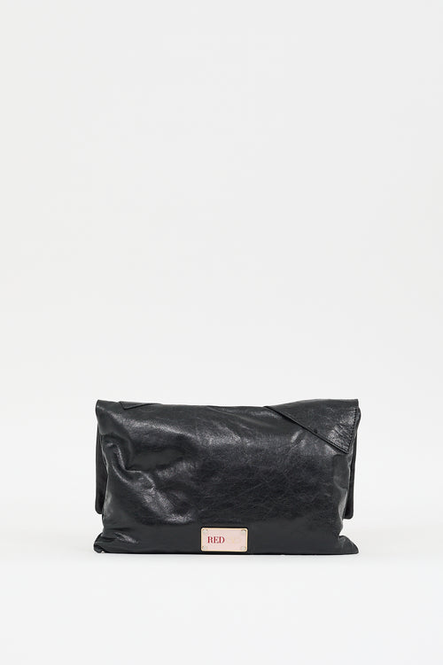 Red Valentino Black Leather Bow Chain Bag