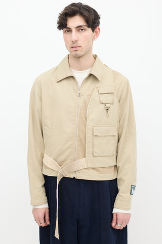 Reese Cooper Beige Sun Faded Work Jacket