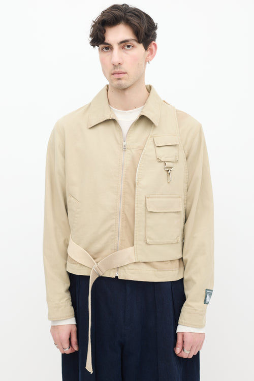 Reese Cooper Beige Sun Faded Work Jacket