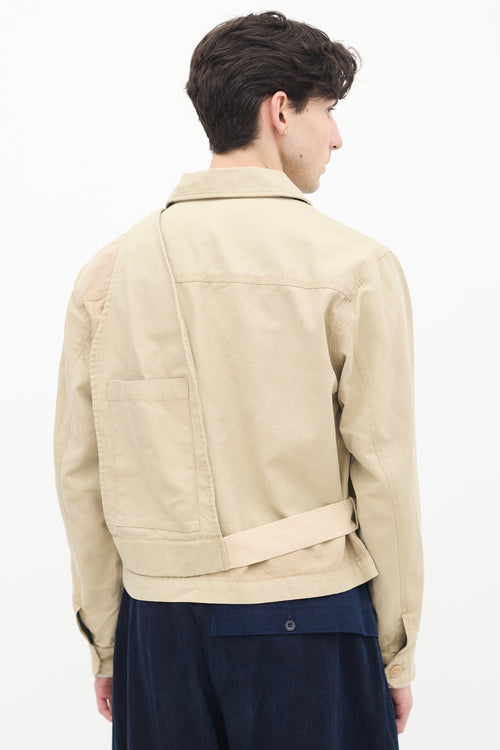 Reese Cooper Beige Sun Faded Work Jacket