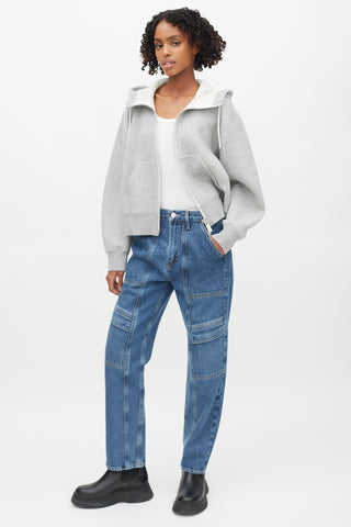 Reformation Blue Cooper Cargo Jeans