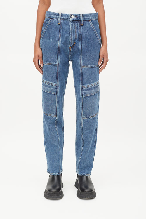 Reformation Blue Cooper Cargo Jeans