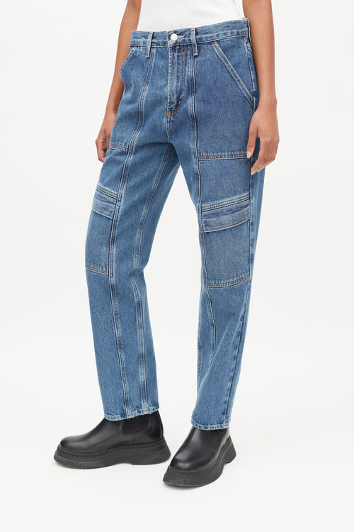 Reformation Blue Cooper Cargo Jeans