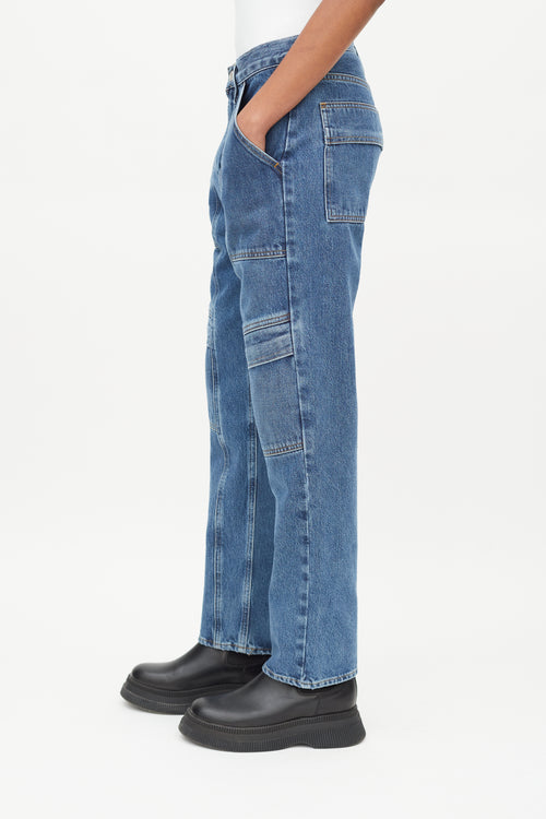 Reformation Blue Cooper Cargo Jeans