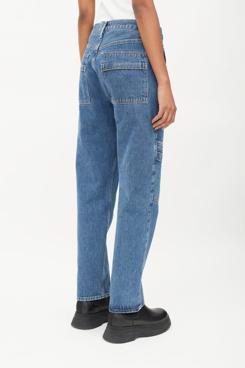 Reformation Blue Cooper Cargo Jeans