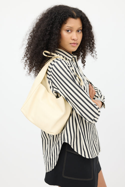 Reformation Cream Leather Vittoria Small Bag