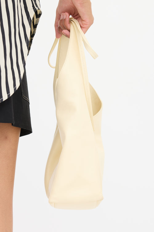 Reformation Cream Leather Vittoria Small Bag