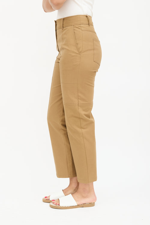 Topstitch Straight Leg Trouser