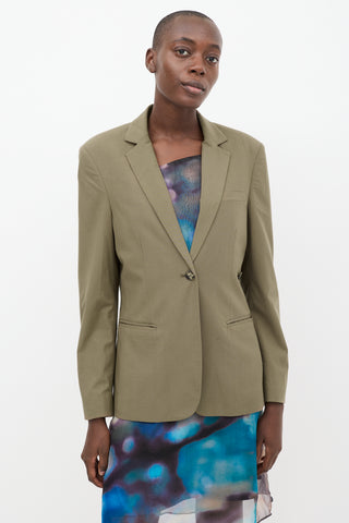 Remain Birger Christensen Green Darla Structured Blazer