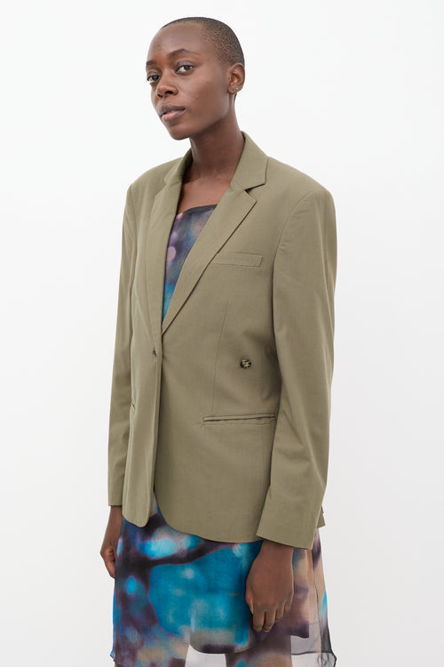 Remain Birger Christensen Green Darla Structured Blazer