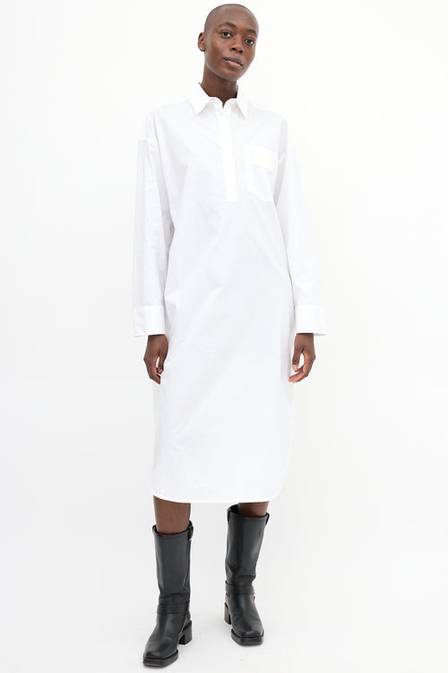 Remain Birger Christensen White Cotton Poplin Shirt Dress