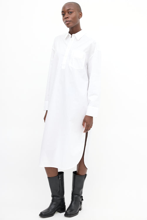 Remain Birger Christensen White Cotton Poplin Shirt Dress