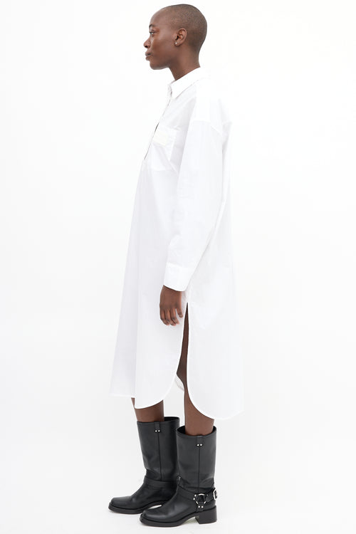 Remain Birger Christensen White Cotton Poplin Shirt Dress