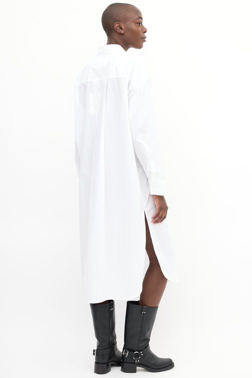 Remain Birger Christensen White Cotton Poplin Shirt Dress