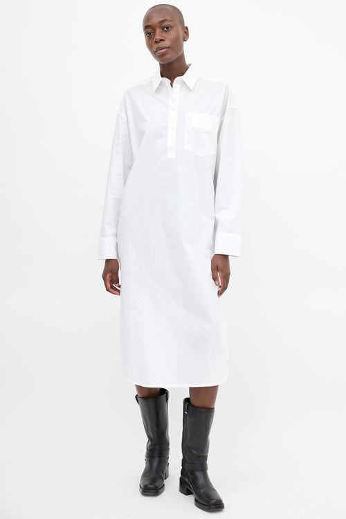 Remain Birger Christensen White Cotton Poplin Shirt Dress