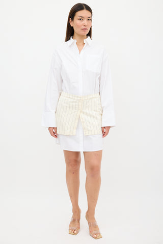 Remain Birger Christensen White 
Cream Layered Suiting Dress