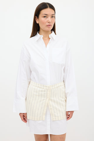 Remain Birger Christensen White 
Cream Layered Suiting Dress