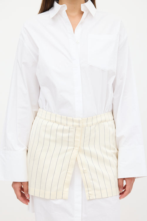 Remain Birger Christensen White 
Cream Layered Suiting Dress