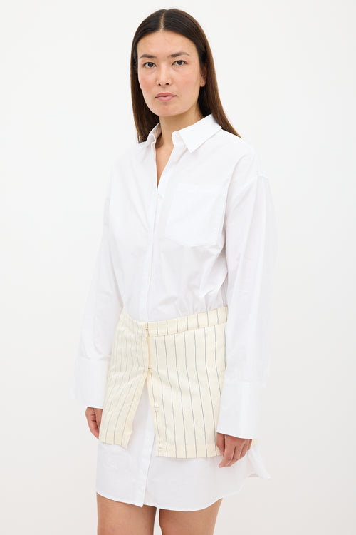 Remain Birger Christensen White 
Cream Layered Suiting Dress