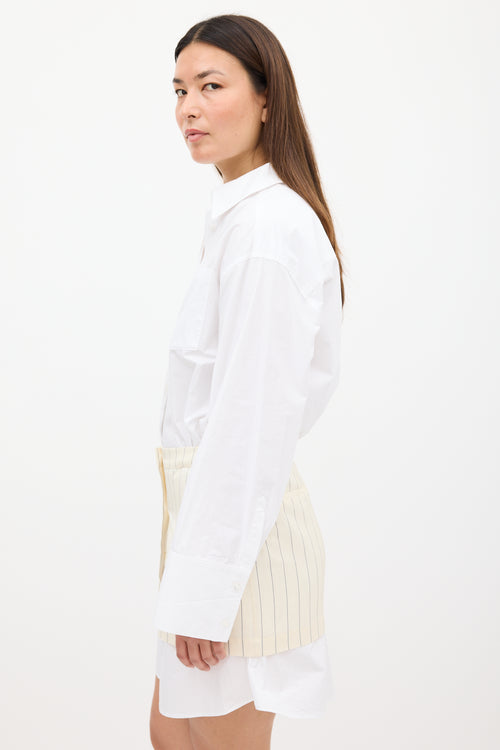 Remain Birger Christensen White 
Cream Layered Suiting Dress