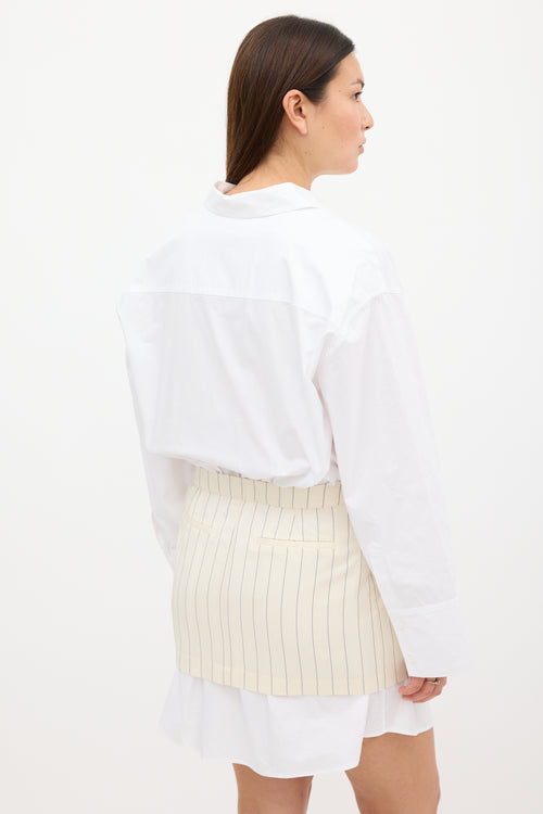 Remain Birger Christensen White 
Cream Layered Suiting Dress