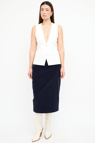 Remain Birger Christensen White Suiting Waistcoat Vest