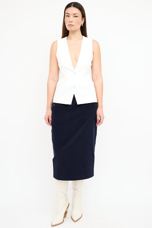 Remain Birger Christensen White Suiting Waistcoat Vest