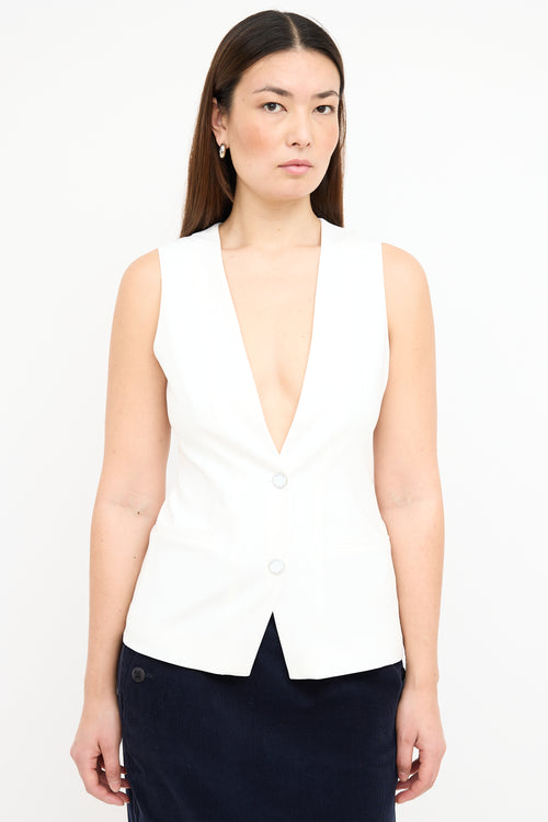 Remain Birger Christensen White Suiting Waistcoat Vest