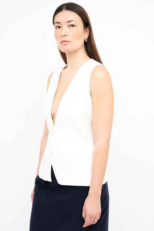 Remain Birger Christensen White Suiting Waistcoat Vest