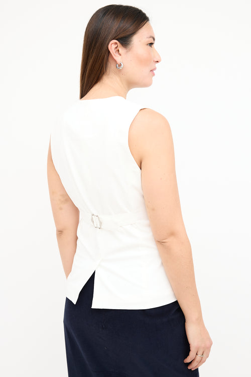 Remain Birger Christensen White Suiting Waistcoat Vest