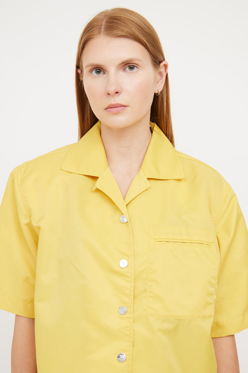 Remain Birger Christensen Golden Yellow Snap Front Storm Shirt