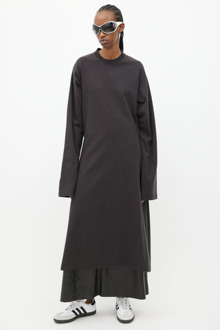 Vetements SS 2016 Faded Black Sweatshirt Wrap Dress