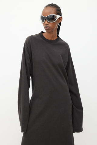 Vetements SS 2016 Faded Black Sweatshirt Wrap Dress