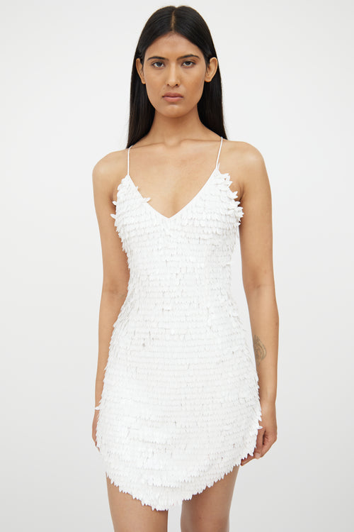 Retrofête White Sequin Sirena Dress