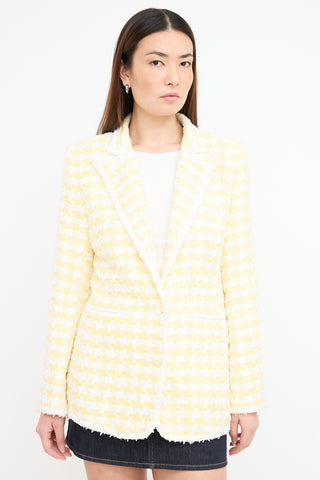 Retrofête Yellow 
White Tweed Dillon Blazer