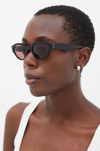 Retrosuperfuture Black 
Pink Oval Sunglasses