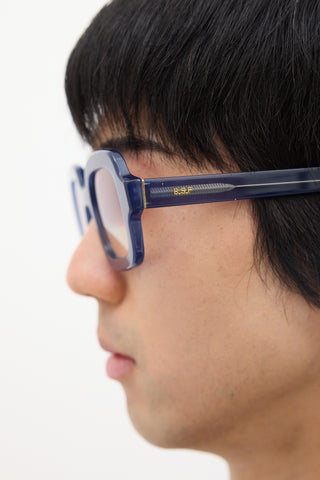 Retrosuperfuture Blue Benz Square Sunglasses