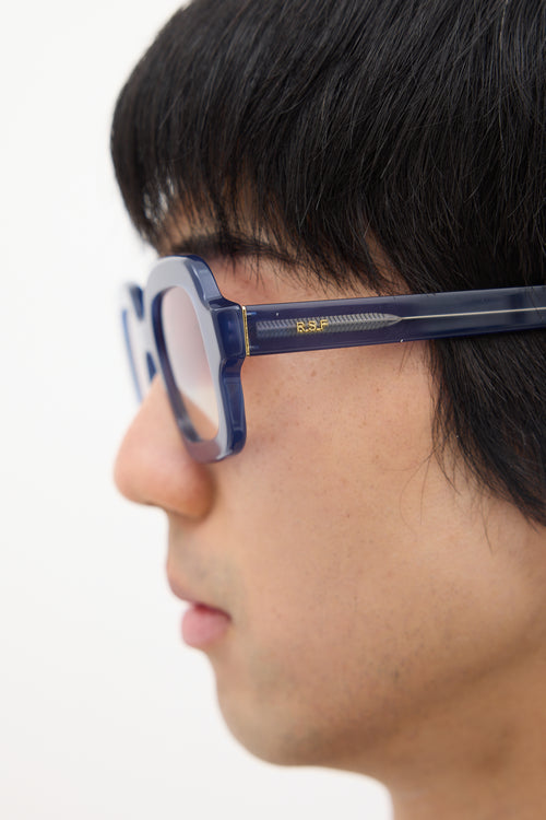 Retrosuperfuture Blue Benz Square Sunglasses