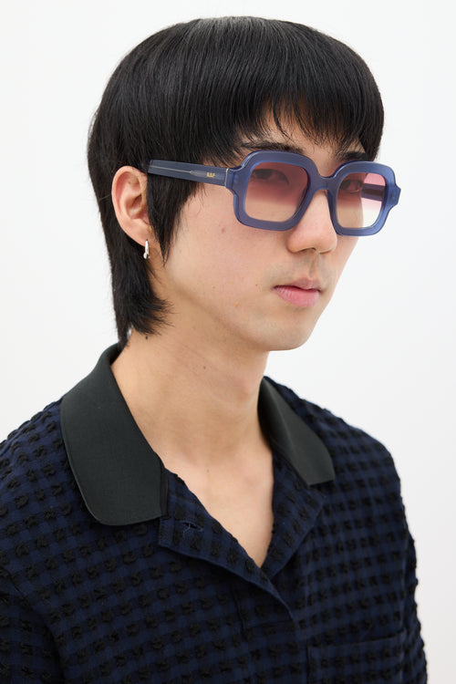 Retrosuperfuture Blue Benz Square Sunglasses